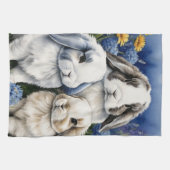Three Little Lop Bunnies Geschirrtuch (Horizontal)