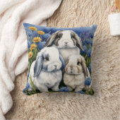 Three Little Lop Bunnies Kissen (Decke)