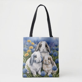 Three Little Lop Bunnies Tasche