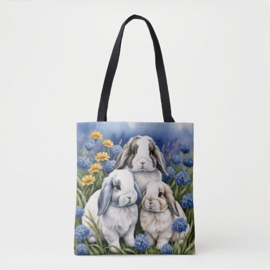 Three Little Lop Bunnies Tasche (Vorderseite)