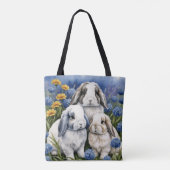 Three Little Lop Bunnies Tasche (Rückseite)