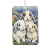Three Little Lop Bunny Rabbits Autolufterfrischer (Vorderseite)