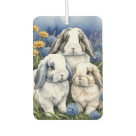 Three Little Lop Bunny Rabbits Autolufterfrischer
