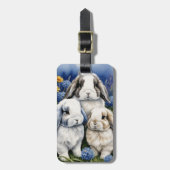 Three Little Lop Bunny Rabbits Gepäckanhänger (Vorderseite vertikal)