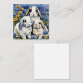 Three Little Lop Bunny Rabbits Mitteilungskarte (Vorne/Hinten)