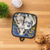 Three Little Lop Bunny Rabbits Oven Mitt & Pot Hol Topflappen (Oben Unten)