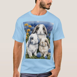 Three Little Lop Bunny Rabbits T-Shirt