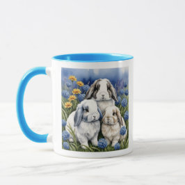 Three Little Lop Bunny Rabbits Tasse