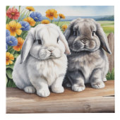 Three Little Lop Bunny Rabbits Würfel (Rechts)