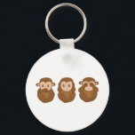 Three little monkeye schlüsselanhänger<br><div class="desc">Tree little monkey. See no evil,  speak no evil,  hear no evil</div>
