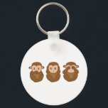 Three little monkeye schlüsselanhänger<br><div class="desc">Tree little monkey. See no evil,  speak no evil,  hear no evil</div>
