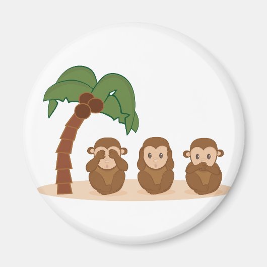 Three little monkeys - drei Spielhöschen Magnet (Vorne)