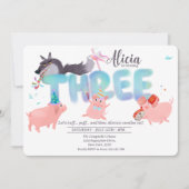 Three Little Pigs | Big Bad Wolf Storybook Einladung (Vorderseite)