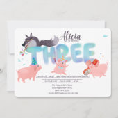 Three Little Pigs | Big Bad Wolf Storybook Einladung (Vorderseite)