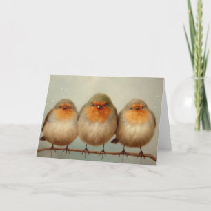Three Little Robins Dankeskarte