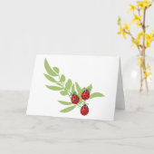 Three Lucky Ladybugs Karte (Gelbe Blume)