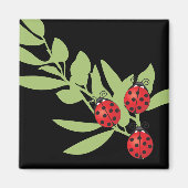 Three Lucky Ladybugs Magnet (Vorne)