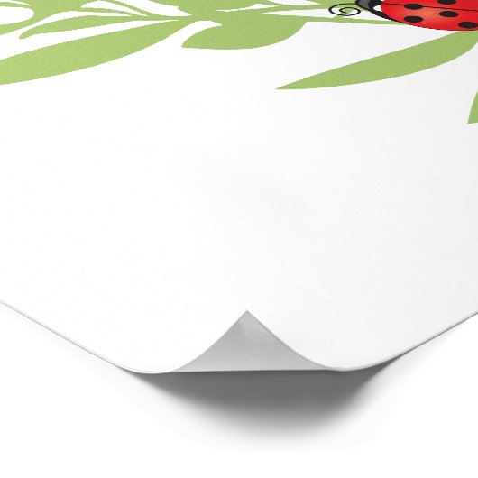 Three Lucky Ladybugs Poster (Ecke)