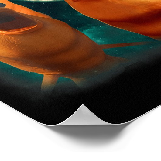 Three Marcus The Worm Howl At Moon Funny Marcus Me Poster (Ecke)