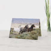Three Mares Running Wild Horse Grußkarte Karte (Vorderseite)