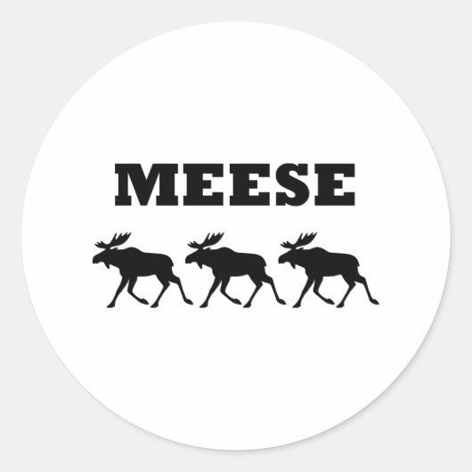 Three Meese Funny Runder Aufkleber (Vorderseite)