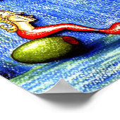 Three Mermaid Martini Poster (Ecke)