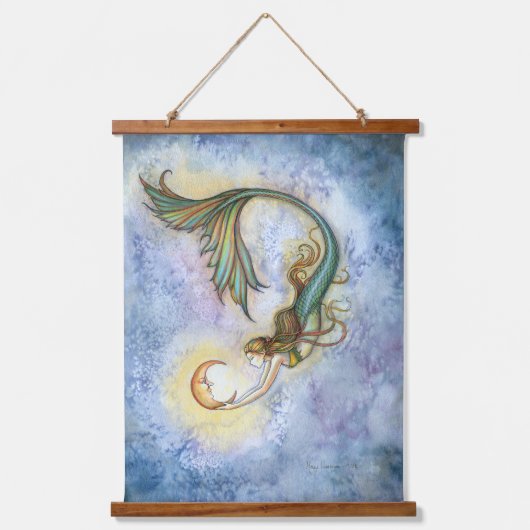 Three Mermaids Artwork von Molly Harrison Wandteppich Mit Holzrahmen (Vorderseite)