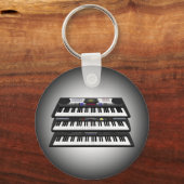 Three Modern Keyboards: Synthesizers: Keychain Schlüsselanhänger (Vorderseite)