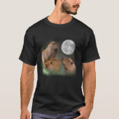 Three Moon Capybaras Funny T-Shirt (Vorderseite)