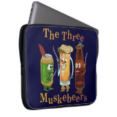 Three Muskebeers Funny Beer Pun Laptopschutzhülle (Vorne Rechts)