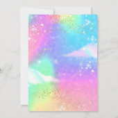 Three Nado Rainbow Glitter 3rd Birthday Party  Einladung (Rückseite)