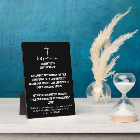 Three Nails Bester Pastor je Christlich Award Fotoplatte (Seite)