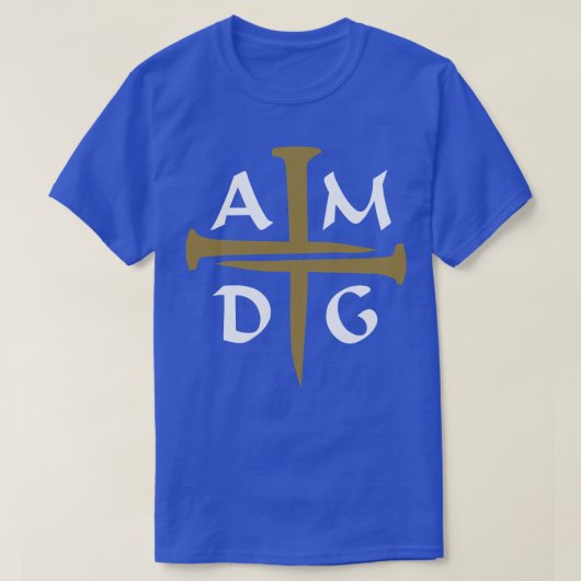 Three Nails Cross AMDG T-Shirt (Design vorne)
