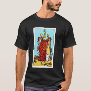Three of Cups Vintage Tarotkarte - original Rider  T-Shirt