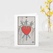 Three of swords blank card karte (Gelbe Blume)