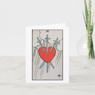 Three of swords blank card karte