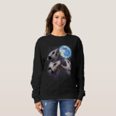 Three Opossum Moon Funny 3 Wolves Parody Lover Wel Sweatshirt (Vorne ganz)