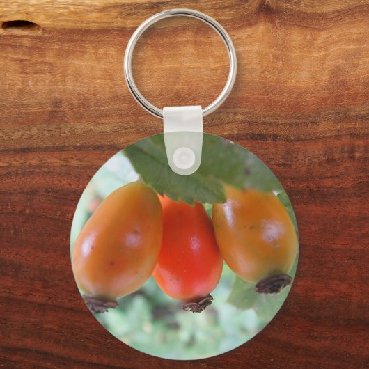 Three orange rosehips schlüsselanhänger (Rückseite)