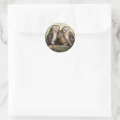 Three Owl Moon Art Sticker (Tasche)