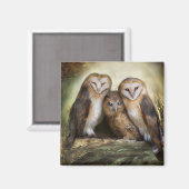 Three Owl Moon Magnet (Vorderseite/Rückseite)