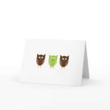 Three Owls Christmas Card
