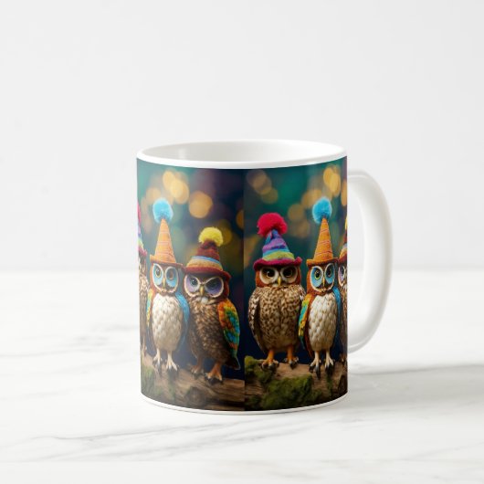 Three Owls' Festivals Perch: Classic Tasse Design" (VorderseiteRechts)