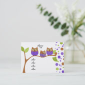 Three Owls Visitenkarte (Stehend Vorderseite)