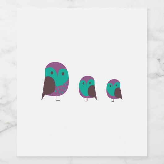 Three Owls Weinetikett (Einzelnes Label)