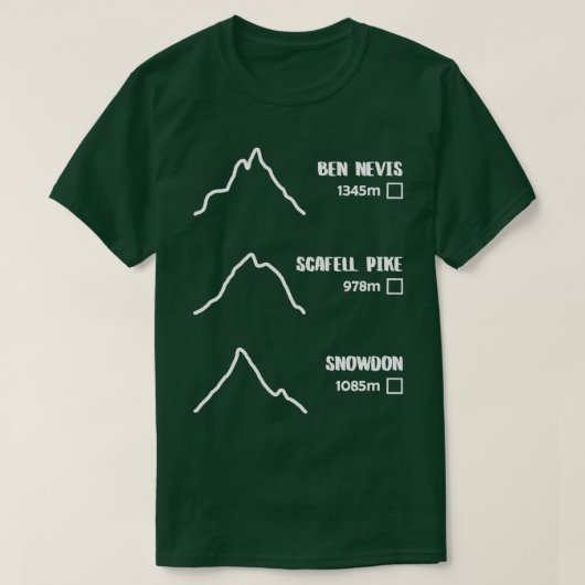 Three Peaks Challenge TickOff T-Shirt (Design vorne)