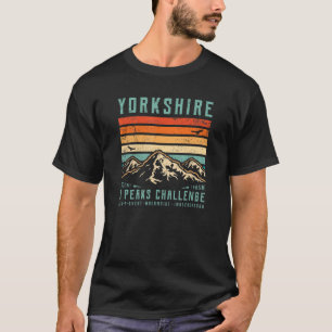 Three Peaks Challenge Yorkshire Dales 3 Peak Retro T-Shirt