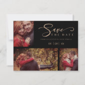 Three Photos Collage Minimalist Modern Wedding (Vorderseite)