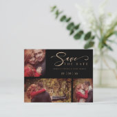 Three Photos Collage Minimalist Modern Wedding (Stehend Vorderseite)