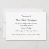 Three photos College Graduation Announcement Karte (Rückseite)