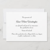 Three photos High School Graduation Announcement Karte (Rückseite)